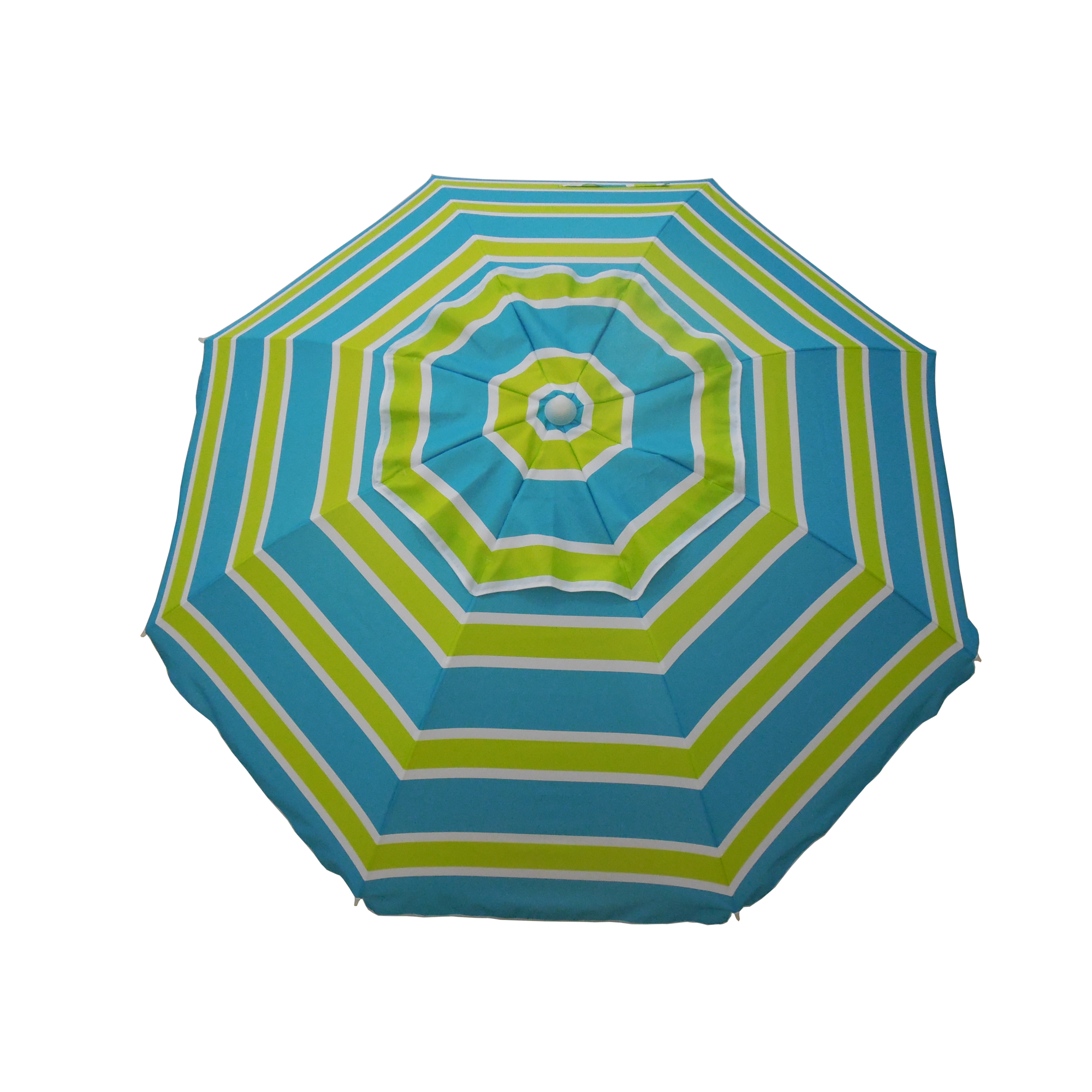 Heininger DestinationGear, 7ft. Beach Umbrella Blue Green with Travel Bag, Shape Round, Model# 1300